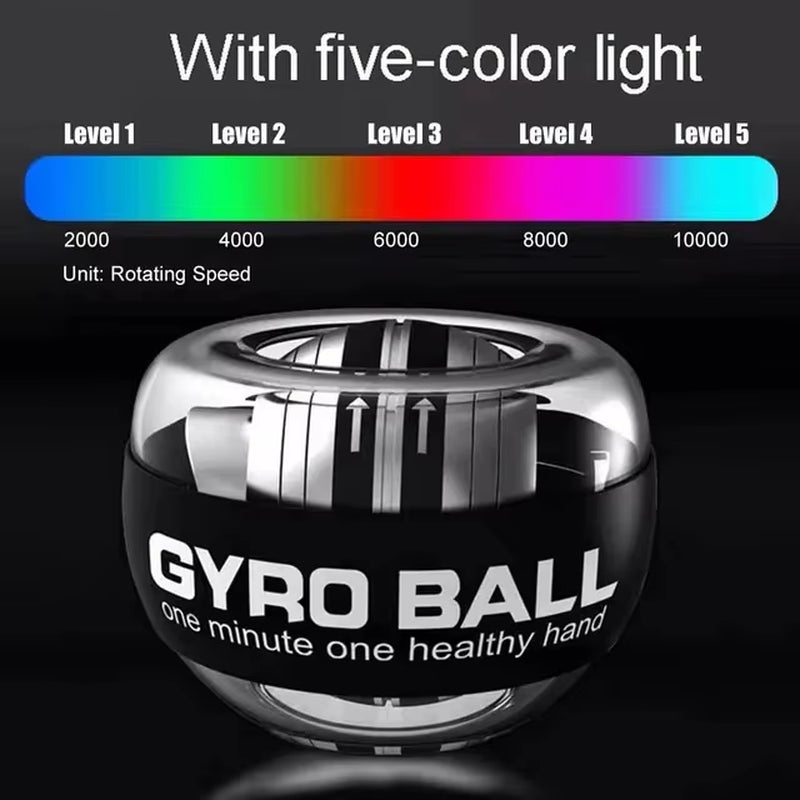 GyroForce™ LED Power Wrist Ball – Light Up Your Strength, Anywhere, Anytime